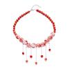 Black Rope Blood Beads Collarbone Chain Resin Halloween Jewelry Halloween Necklace  Ghost Festival