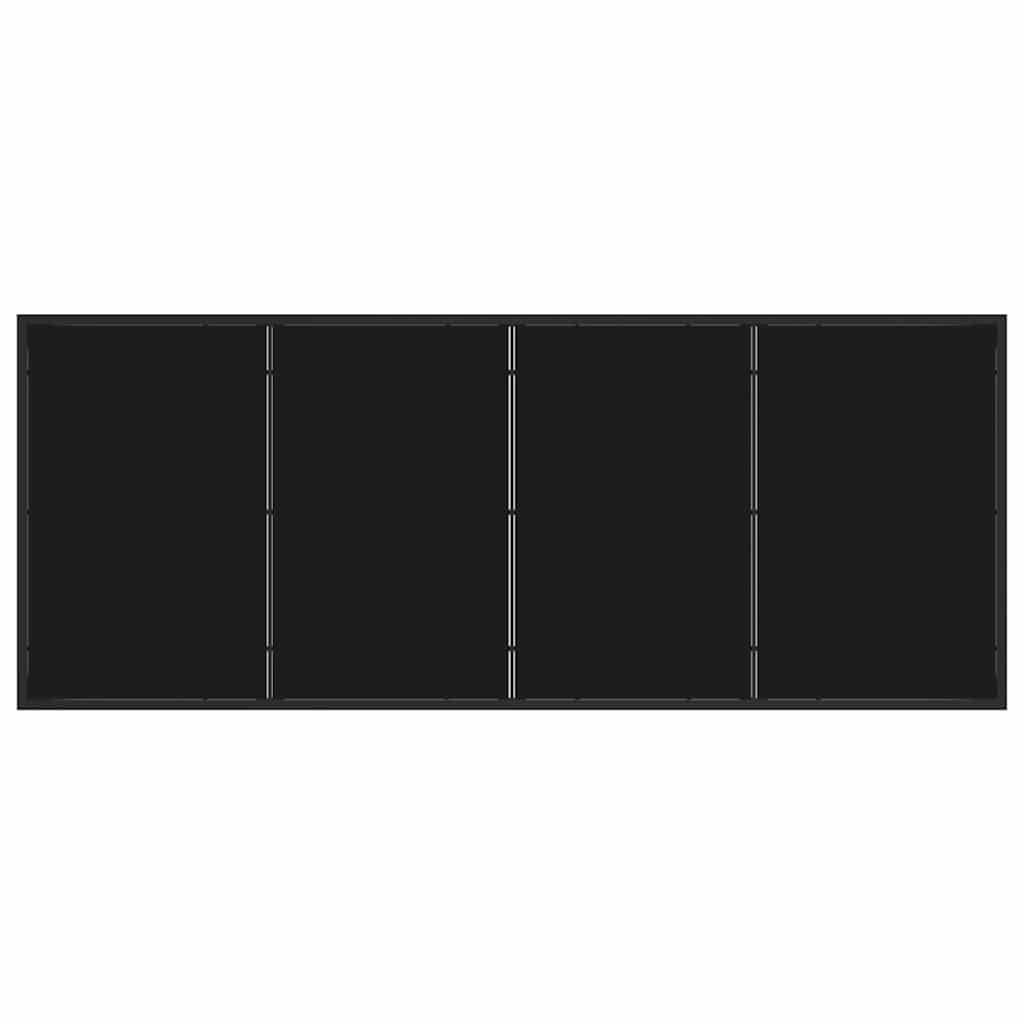 Garden Dining Set with Cushions 9 pcs Black Poly Rattan