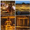 Net Lights, Outdoor Net String Lights 192LED 3*2 Meter 8-Modes with 30V Safe Voltage for Christmas Wedding Garden Decorations