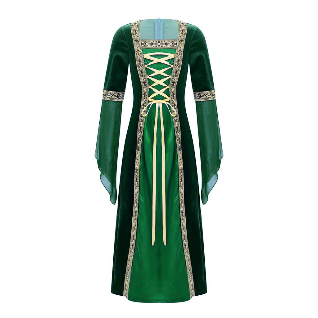 Детское винтажное платье эпохи Возрождения для девочек, готический средневековый костюм, платья макси, костюм для косплея на Хэллоуин