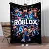 3D Мультяшное Фланелевое Одеяло RR-Robloxs, Мягкое Пледовое Одеяло для Дома, Спальни, Кровати, Дивана, Пикника, Путешествий, Офиса, Подарки для Детей