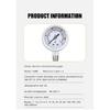 MAIRUIKESI Stianless steel pressure gauges 50mm(2") Accuracy 2.5% Bottom Connection  Hydraulic High water vacuum manometer