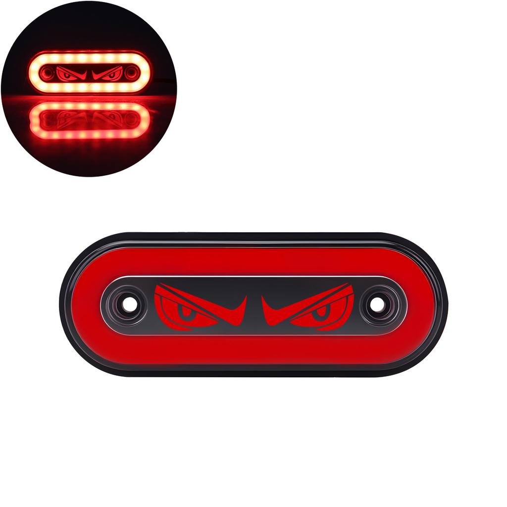 1/2pcs High Visibility Demon Eye Led Side Markers Flashing And Constant Light Modes For Utv Trucks Trailers Motorcycles 12v-24v