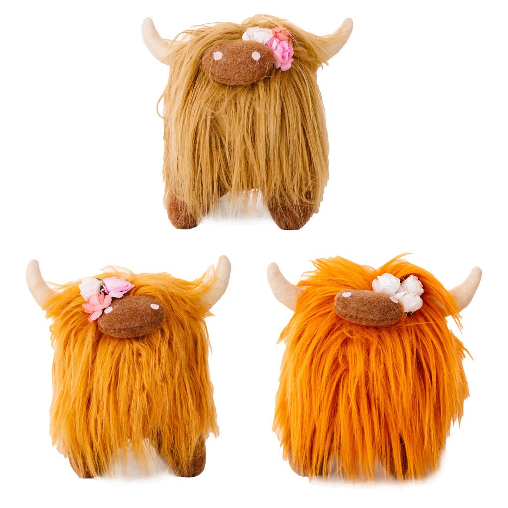 Плюшевая шотландская корова, мягкая игрушка, реалистичная мягкая игрушка для детей и домашнего декора