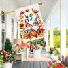 Autumn Gnomes Welcome Garden Flag  Polyester Double-Sided Decorative Outdoor Yard Flag Without Electricity, Seasonal Fall Harvest Lawn Banner - 1 Piec