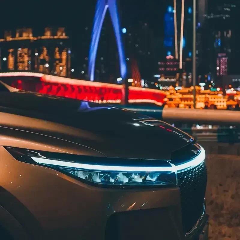 Светодиодная полоса ДХО для капота автомобиля, гибкая, декоративная, неоновая, атмосферная подсветка, 12 В