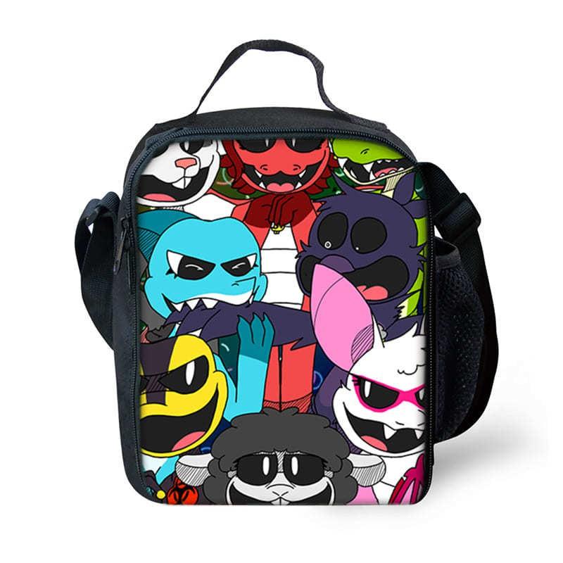 Nightmare Critter Print DIY Lunch Bag Students PVC Insulated Shoulder Street Style