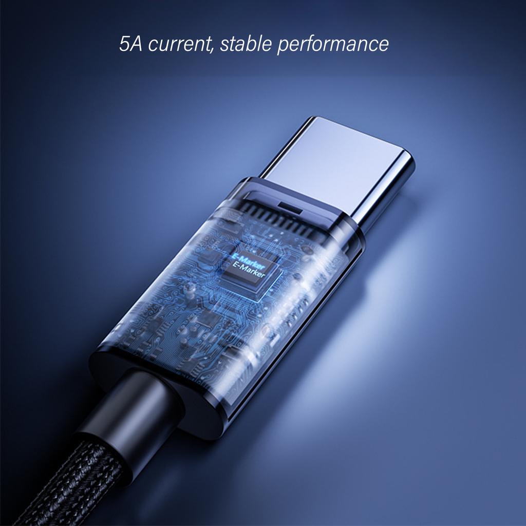 Кабель USB C для быстрой зарядки 100 Вт, совместимый с несколькими устройствами, с защитой PTC для ноутбуков