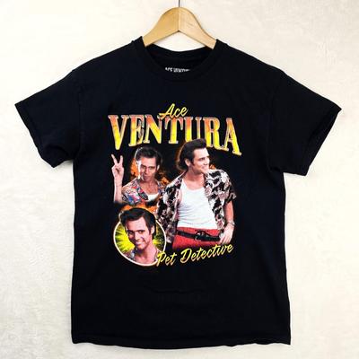 Ace Ventura Pet Detective Shirt Mens Medium Black Jim Carrey Movie Rap Tee Unisex T-Shirt