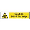 Scan Caution Mind The Step - Pvc Sign 200 X 50mm