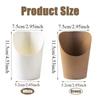 50/100PCS Disposable French Fries Paper Cup Kraft Paper Fry Charcuterie Cups Snack Dessert Cake Popcorn Party DIY Bakin Supplies