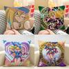 Dark MMagician Girl Cushion Cover Natural Linen Organic Fabric DoubleSided Printing Room Sofa Decor Pillow Case