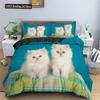 Комплект пододеяльника для кошек, узор с домашними кошками, комплект постельного белья размера Твин, милый котенок для мальчиков, полиэстер, загадочный черный кот, пододеяльник размера Кинг