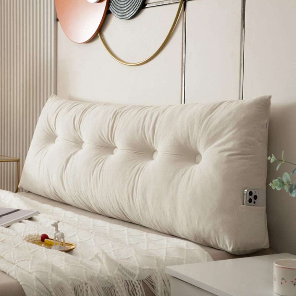 Подушка-клин для изголовья, Треугольная подушка для изголовья, Эргономичная подушка-валик для спины с боковым карманом для кровати в общежитии, дивана