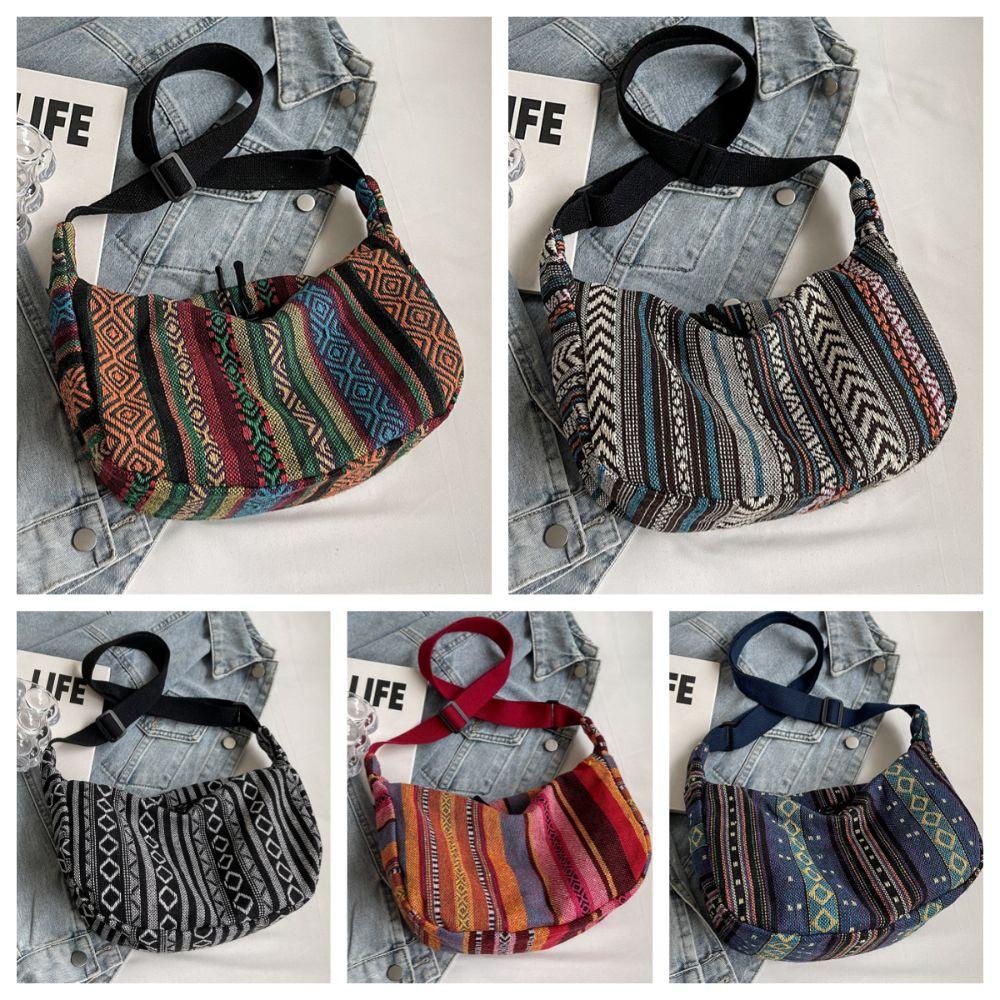 Handbag Bohemian Shoulder Bag Large Capacity Weave Folk Messenger Bag  Outdoor