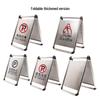 Haistick Folding Stainless Steel A-Frame 'No Parking' Sign