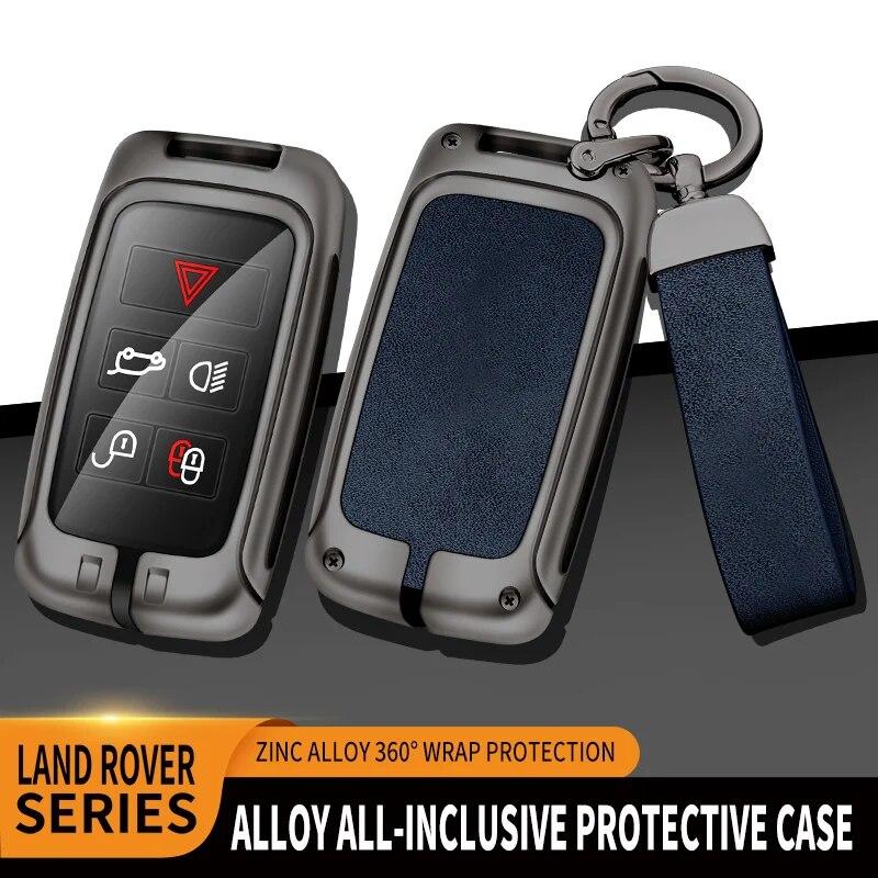 Металлический кожаный чехол для ключей от машины для Land Rover Range Rover Discovery 5 Sport 20 18 2019, аксессуары для Jaguar XEL E-PACE 2019