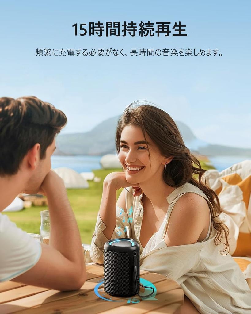 Bluetooth-динамик cooboom Bluetooth-динамик IPX7 водонепроницаемый портативный динамик со светодиодной подсветкой стерео беспроводной вызов для автомобиля Bluetooth5.3 2-Pairing