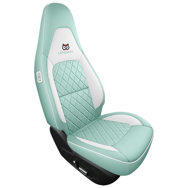 Lingbao UNI Cartoon Car Seat Cover - Full Coverage, Wear-Resistant Leather.