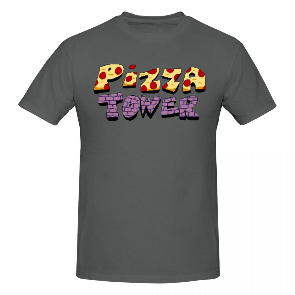 Унисекс футболка с логотипом игры Pizza Tower, винтажная, большого размера, хлопковая, с коротким рукавом