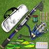 Echo FI046 Carbon Glass Carp Fishing Rod Set-Multi-Section Medium Action Hard Power EVA Composite Handle Lake River Stream