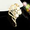 Fashionable Flower Pearl Brooch, Women's Retro Alloy Diamond-encrusted Brooch, Clothing and Accessories