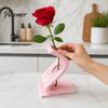Ручная работа Цветочная подставка 3D-печать Изогнутая подставка для композиций, Минималистичный держатель-украшение, Декоративная статуэтка для офиса, Креативное художественное украшение для стола