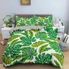 Green Nature Weed Leaves Comfortable Duvet Quilt Cover Pillowcase Bedding Set Children Bedroom Decoration Home Textile