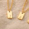 Letter Geometric Pendant Necklaces For Women Stainless Steel Inital Chain Choker Charm 2022 Wedding Zircon Gift