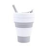 Силиконовая чашка для кофе, складная чашка для сжатой воды, карманная чашка, выдвижная бутылка для воды, чашка для воды с соломинкой, 350 мл