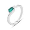 Silver Ring with Nano Aquamarine 0.383ct, Item Weight 2.6 G (2143185)