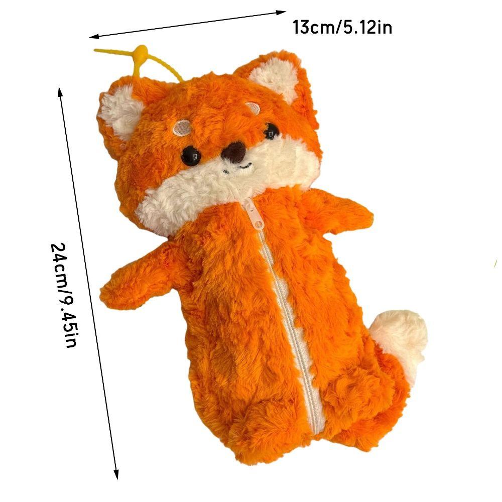 Plush Pen Bag Fox Doll Stationery Organizer High Quality Stationery Bag Back To School Gift