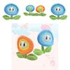 Mario Plush Toy With Realistic Orange Flames And Blue Ice Sunflowers 18cm