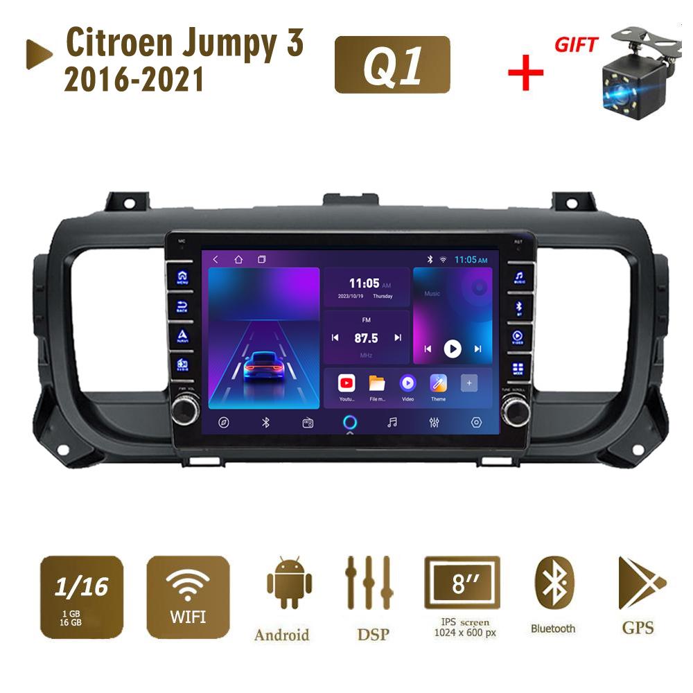 icreative Android для Citroen Jumpy 3 Space Tourer 2016-2021 с кнопочной ручкой, автомобильный радиоприемник, GPS-навигатор, плеер Carplay 2 + 32 ГБ