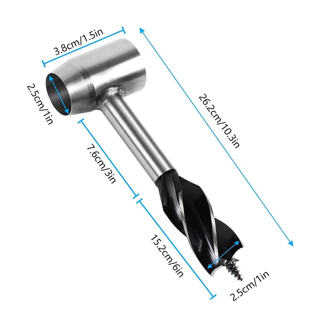 Портативная дрель для улицы, инструмент для перфорации дерева, ручная дрель из углеродистой стали, сверло для выживания, самонарезное сверло для выживания в походе