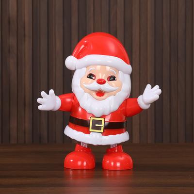 Танцы сопровождаются музыкой и светом, интерактивная игрушка с ловкими танцевальными движениями, легко устанавливается, электрическая рождественская игрушка для детей.