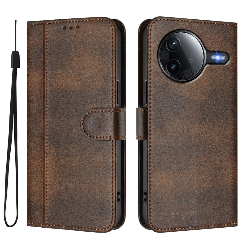 For Xiaomi Redmi K80 5G/Xiaomi Redmi K80 Pro 5G/Xiaomi Poco F7 Ultra 5G Cases Wallet Stand Retro Texture Leather Phone Cover with Lanyard