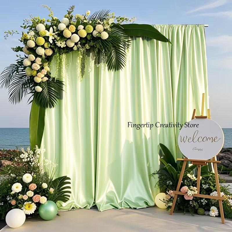 Satin Backdrop Curtain,with Rod Pocket for Wedding,Birthday,Baby Shower,Photography,Graduation Party Backdrop Drapes,1 Panel 5