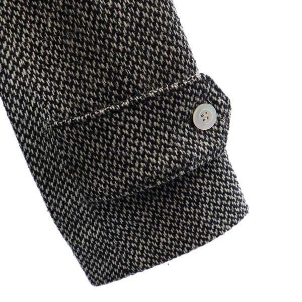 Mackintosh Wool Trench Coat 32 Black X White Women Used