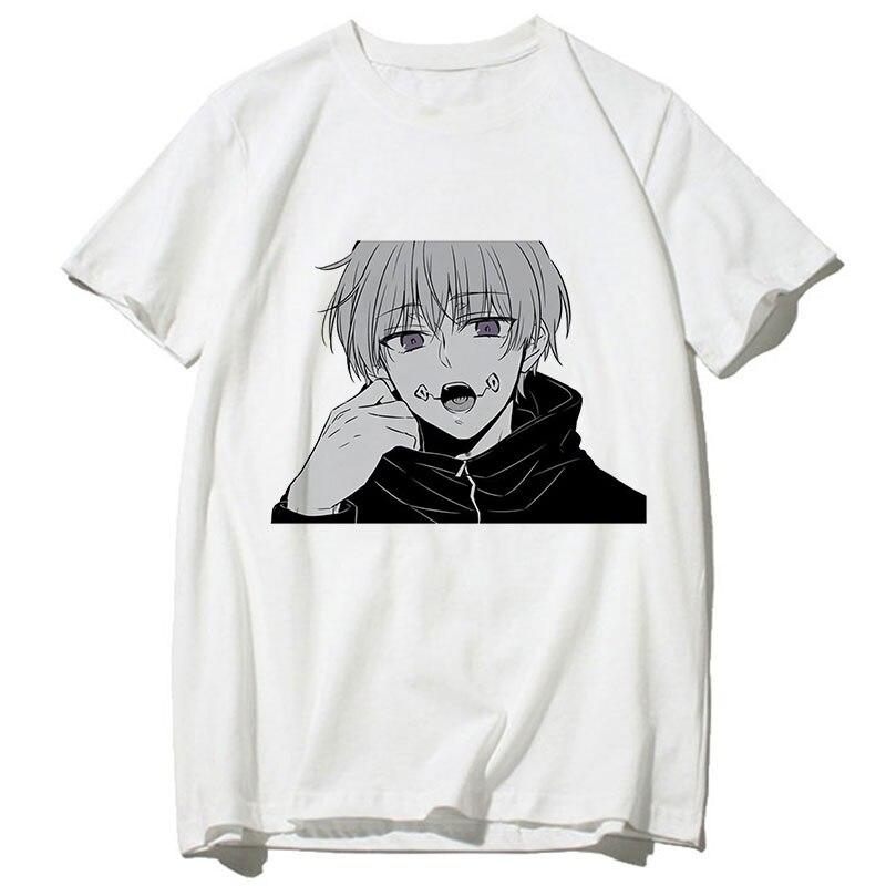Jujutsu Kaisen Kawaii Графические футболки женские Kawaii летние топы футболка с героями мультфильмов Harajuku японское аниме Ulzzang футболка женская