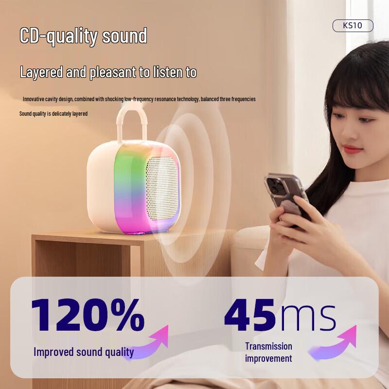 Портативная мини-Bluetooth-колонка для караоке Newmine KS10 (Китайская версия)
