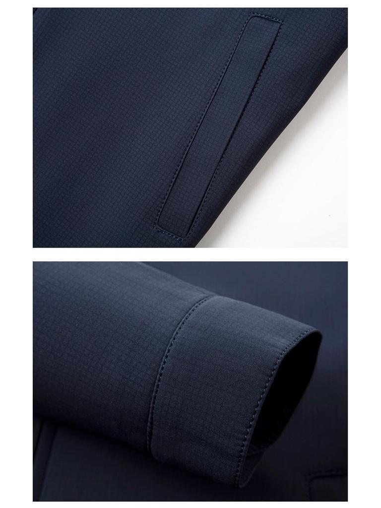 Мужская весенняя куртка 2024 года — фасон с лацканами для людей среднего и пожилого возраста