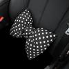 1PC High Quality Polka Dot Bowknot Car Neck Pillow Soft Cotton Auto Headrest Seat Support Holder Car Interior Accessories