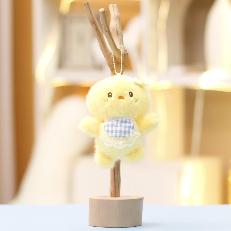 Rabbit Star Bear Plush Toys Keychain Super Soft Short Pile Children Pendant