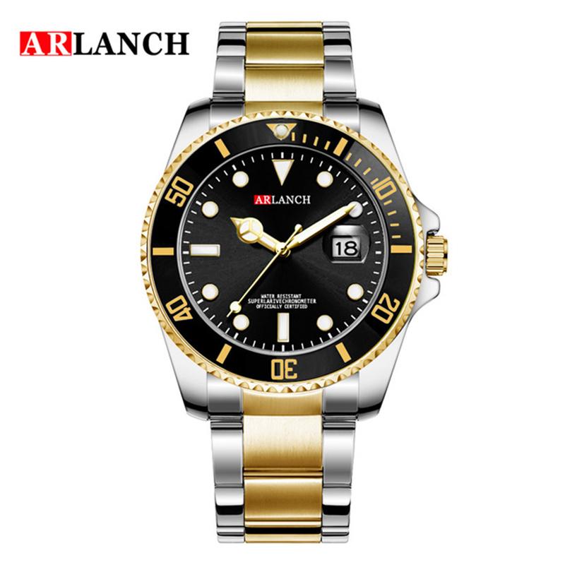 ARLANCH Sell Men Quatrz Watch Sport Mens Watches Top Brand Luxury Waterproof Full Steel Quartz Clock Men Relogio Masculino