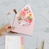 3D Fly-Out Greeting Card Multiple Colorful Flower Decor Greeting Card with Envelope Watercolor Painting