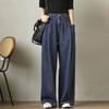 Nostalgic Jeans, Retro High Waisted Slimming Fashion Women's Wide Leg Pants, Loose Casual Pants, Denim Pants