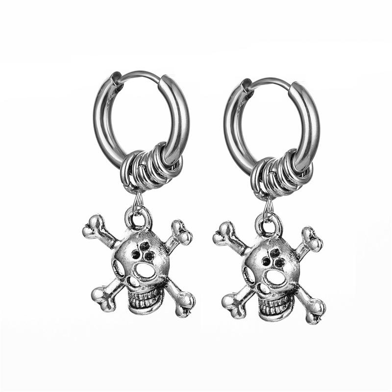 Jewelry For Women Men Hip Hop Piercing Earrings Pendientes Skull Bone Earring Statement Gifts