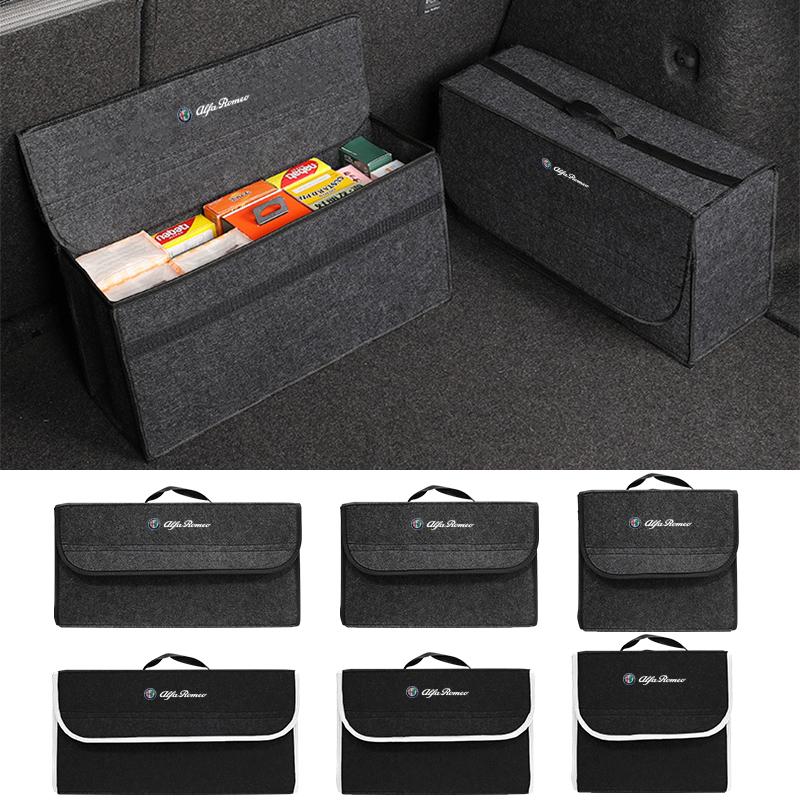 YCSBJ1 Car Trunk Storage Box Organizer Foldable Stowing Tidying Container Bag For Alfa Romeo Sportiva Giulia Giulietta 159 156 Stelvio