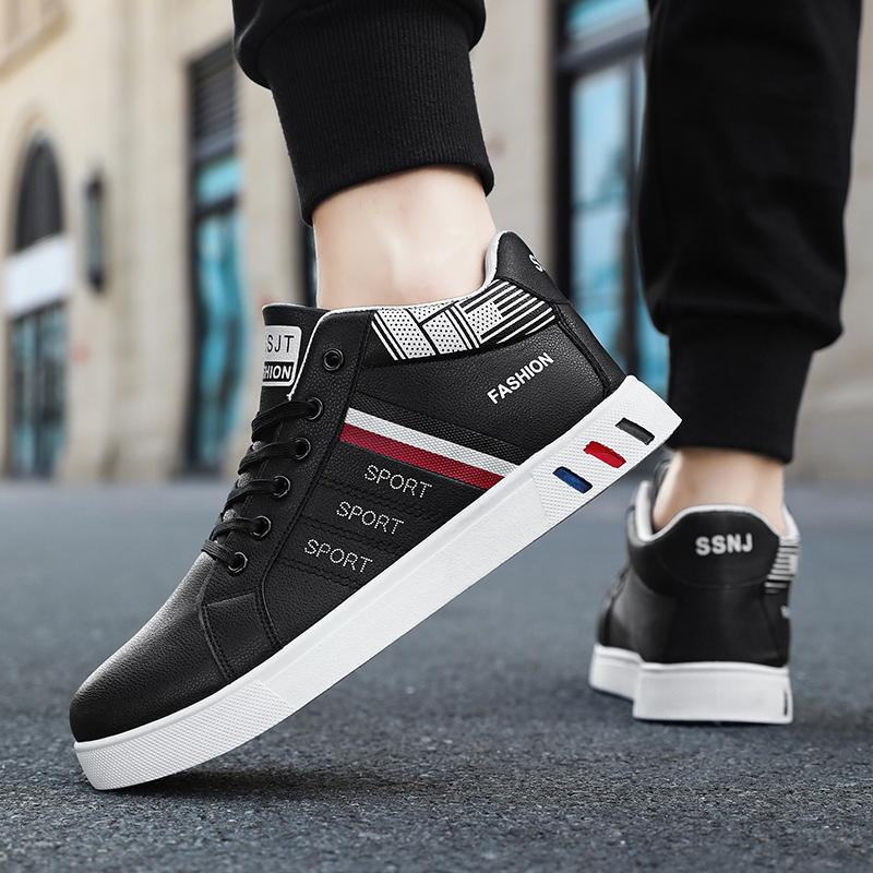 Модная мужская новая повседневная уличная обувь для ходьбы на платформе, мужские кеды, трендовая дышащая модная белая обувь, мужские повседневные кроссовки